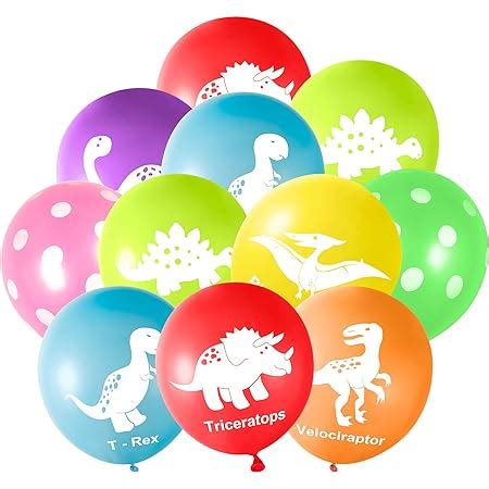 Yiran 16PCS 12 Dinosaurs Latex Balloons For Dinosaur Party Supplies