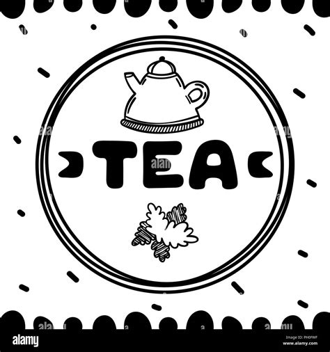 Tea Drink Cartoon Black And White Stock Photos And Images Alamy