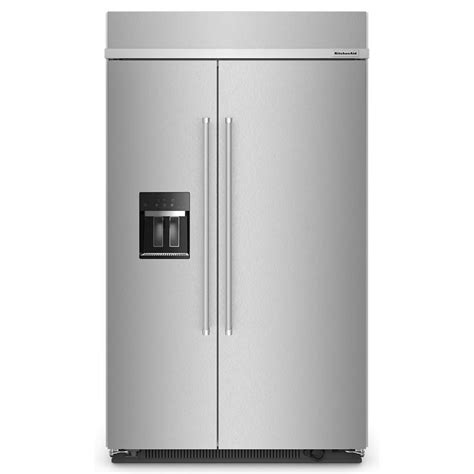 Kitchenaid 48 Inch W 294 Cuft Built In Side By Side Refrigerator With