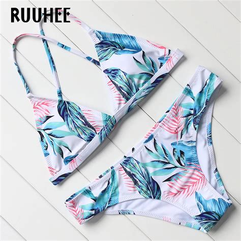 Ruuhee Sexy Bikini Women Swimsuit Push Up Swimwear Female Bandeau