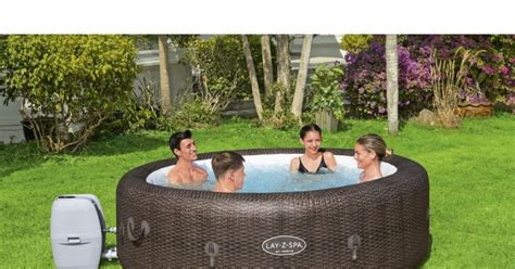 Spa Gonflable Bestway Lay Z Spa St Moritz Pour 5 7 Personnes Rond 216x71 Cm