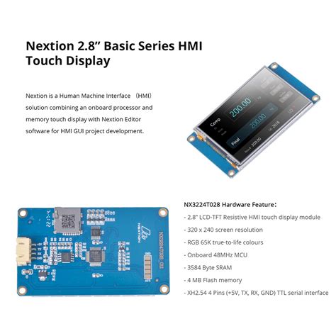 NX3224T028 Nextion 2 8 Basic Series HMI Touch Display Sonoff India