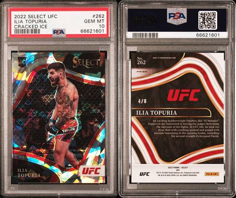 Panini Select Ufc Ilia Topuria Cracked Ice Octagonside Ssp