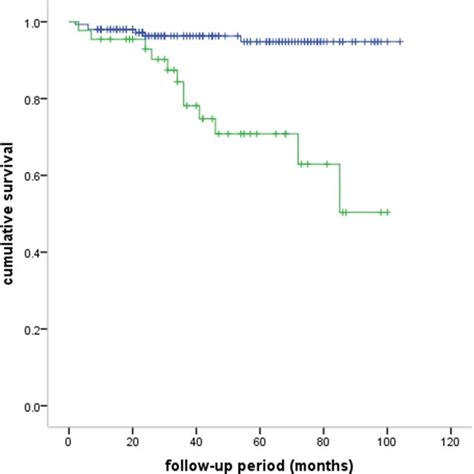 Comparison Of Survival Curves Between TNM Stage I II And Stage