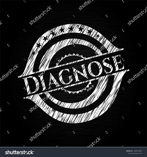 Diagnose Chalkboard Emblem Vector Illustration Detailed Stock Vector ... 