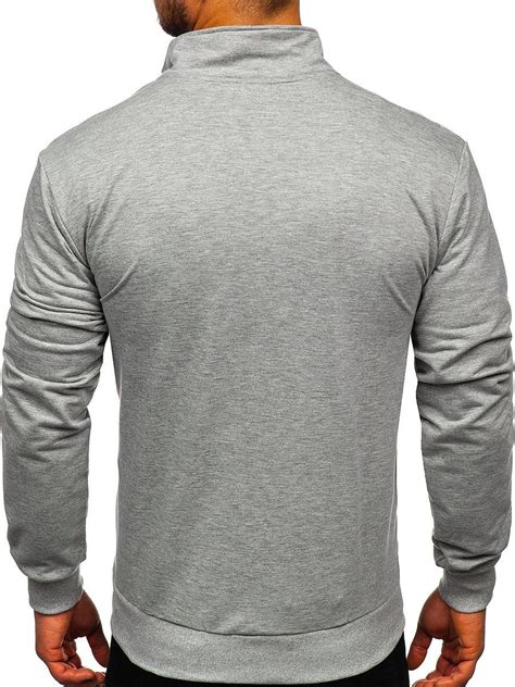 Bolf Herren Sweatshirt Mit Reißverschluss Grau Jx9832