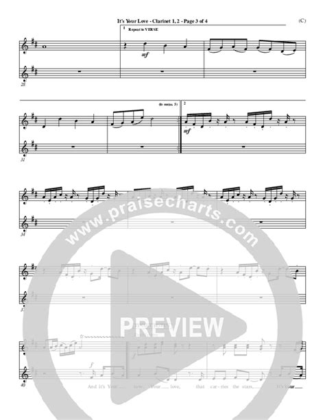 It S Your Love Clarinet Sheet Music PDF Jim Wood PraiseCharts