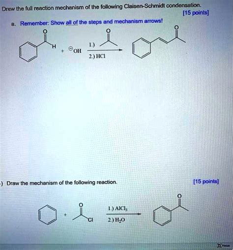 Solved Draw The Full Reaction Mechanism Of The Following Claisen