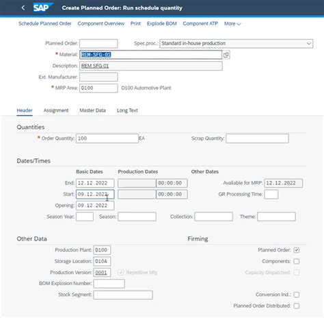 Planned Orders integration and execution with SAP ... - SAP Community