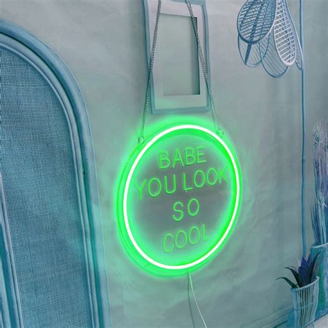 Babe You Look So Cool Neon Sign Babe You Look So Cool Led Etsy