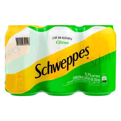 Pack Refrigerante Citrus Schweppes Lata 6 Unidades 350ml Cada Shopee