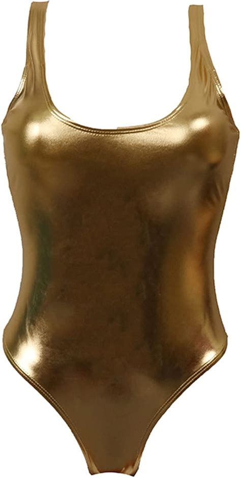 Qagazine Damen Bikini Set Sexy Push Up Badeanzug Reflektierende Golden Silber Beachwear