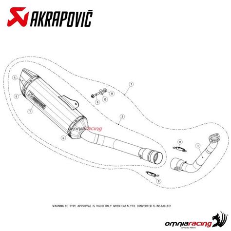 Akrapovic Complete Exhaust Approved Titanium Yamaha R125 2019 2023