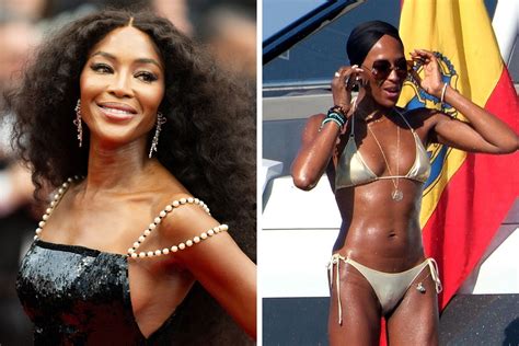 Naomi Campbells Bikini Pics Have Fans Asking What The Hell Is In Her Bathing Suit