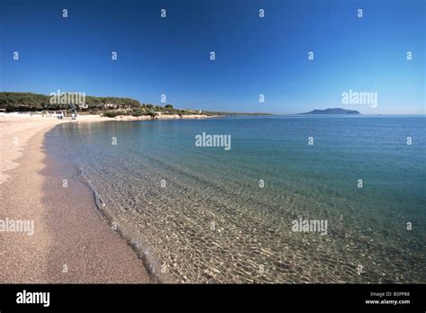 Beach Lido Del Sole Olbia Sardinia Italy Stock Photo Alamy