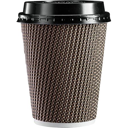 Amazon Comfy Package 100 Sets 12 Oz Insulated Ripple Paper Hot Coffee Cups With Lids