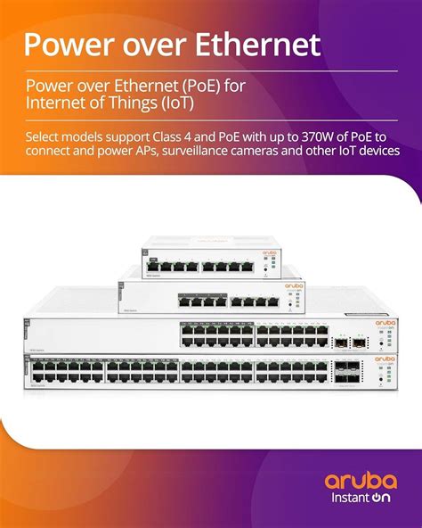 Aruba Instant On 1830 8-Port Gb | 4-Port Class 4 PoE Smart Switch (65W ...