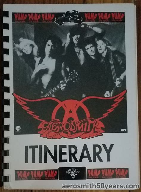 “Pump” 1990 Australian Tour Itinerary – Aerosmith