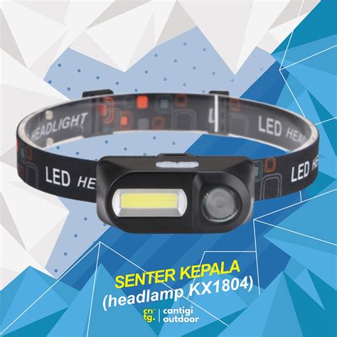 Jual Senter Kepala Headlamp LED 3 Modes COB KX1804 Lampu Senter