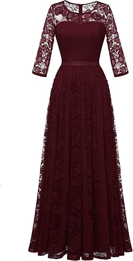 Wedtrend Womens Floral Lace Long Bridesmaid Dress Maxi Formal Wedding