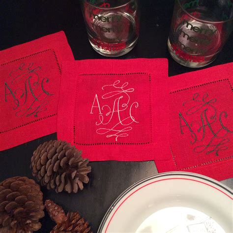 Monogrammed cocktail napkins from Monograms off Madison. | Monogram ...