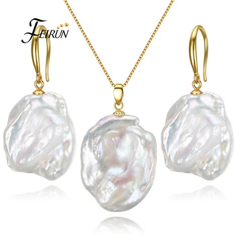 Mm Aaa Grade Irregular Keshi Fresh Water Pearls Jewelry Set