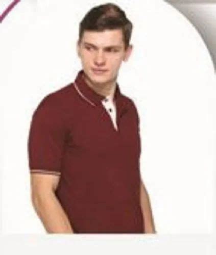 Cotton Polo Neck Mens Maroon Plain Collar T Shirt At Rs 349piece In Mumbai