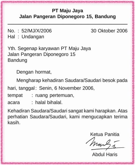 Detail Contoh Penulisan Surat Yang Benar Koleksi Nomer 24