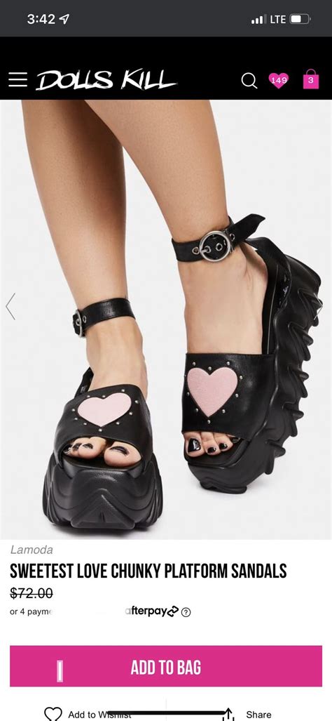 Kawaii Lamoda Dollskill Platform Sandals Chunky Heels Gothic Creepers