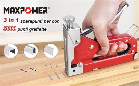 Maxpower In Sparapunti Per Con Punti Graffette Tracker A Vie