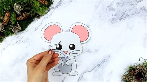 Free Printable Cut And Paste Mouse Craft For Kids Simple Mom Project