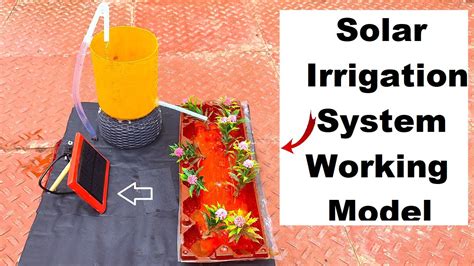 Solar Power Irrigation System Working Model Science Project Diy Diy Pandit Youtube