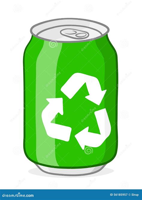 Green Recycling Soda Can Stock Vector Illustration Of Green