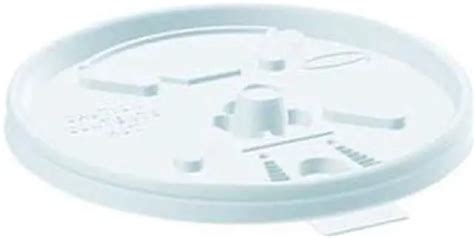 Dart Fl Oz Plastic Flat Lock Back Tear Tab Hot Cup Lid White PK FTL Newegg