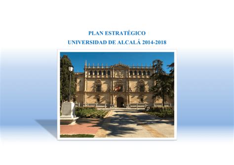 plan estratégico de la universidad de alcalá 2014 2018