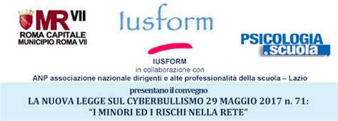 La Nuova Legge Sul Cyberbullismo 29 Maggio 2017 N 71 I Minori Ed I