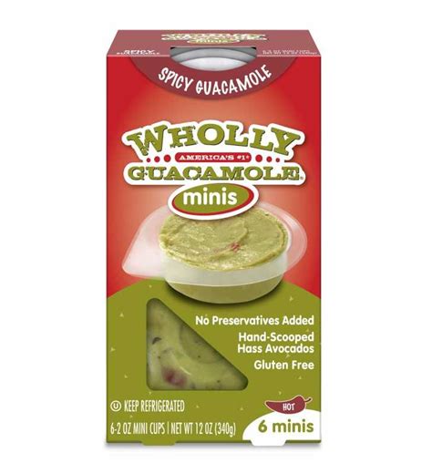 Wholly Guacamole Minis Classic Hot 6 Count 2 Oz