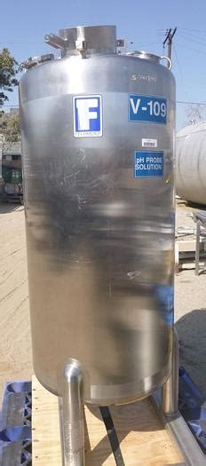 Used Tank Gallon Stainless Steel Fv Psi Fieldmeier