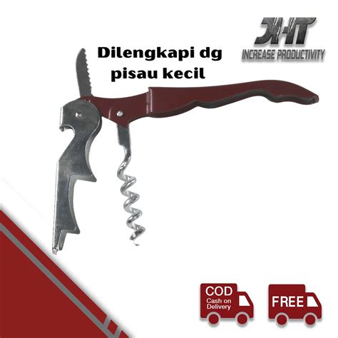 Pembuka Botol Wine Bir Wine Opener 3 In 1 Lazada Indonesia