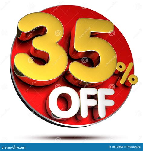 35 Percent Off 3d With Clipping Path Stock Illustration Illustration