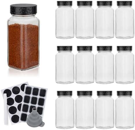 Amazon U Pack Pieces Of French Square Glass Spice Bottles Oz