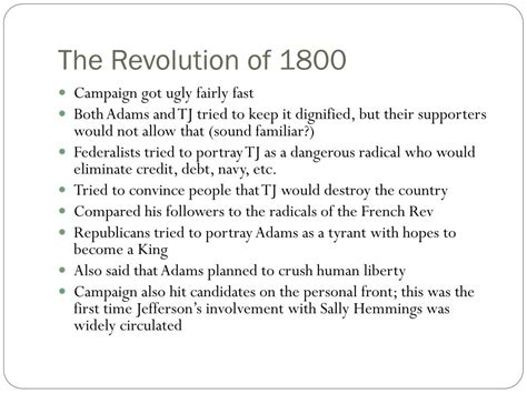 Ppt The Revolution Of 1800 Powerpoint Presentation Free Download