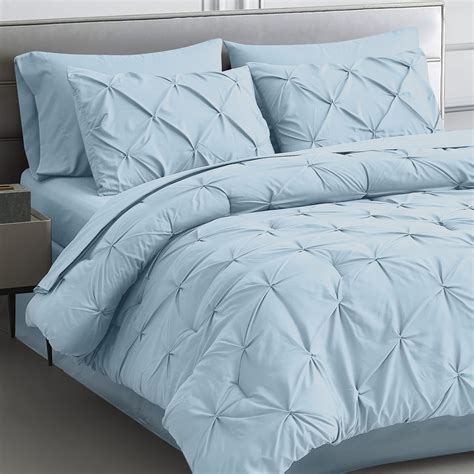 Maple Stone King Comforter Set Pieces Pinch Pleat Bed In A Bag Light