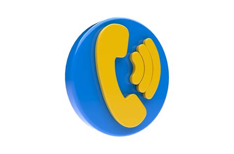 3D Render Telephone Call Icon with Transparent Background 13775568 PNG