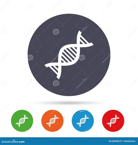 Dna Tekenpictogram Deoxyribonucleic Zuur Symbool Vector Illustratie