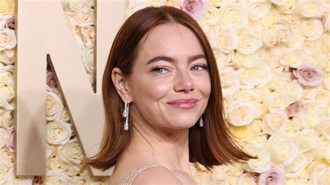 Emma Stone Channels The Naked Dress Trend At This Years Golden Globes