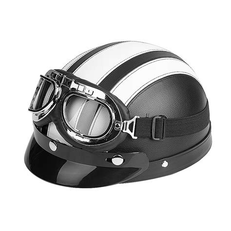 Kask Motocyklowy Retro Gogle Czarny Por Wnaj Ceny Allegro Pl