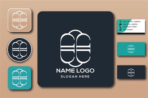 Premium Vector | Ee monogram logo template color editable