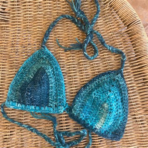 Blue Crochet Bikini Etsy