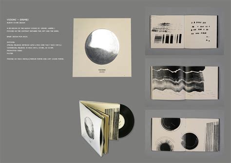 Visions Album Cover Lyric Book On Behance Cd Cover Design